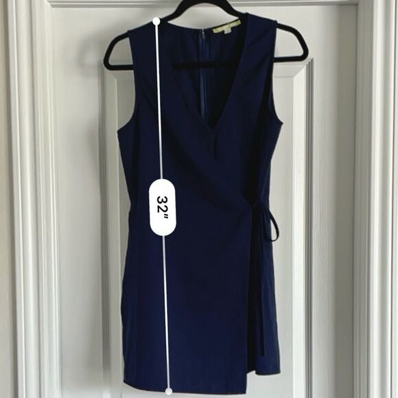 Gianni Bini Women Navy Wrap Brigitte Romper Jumpsuit Size M - Picture 7 of 12